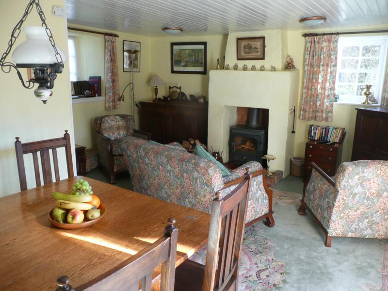 The wood burning stove in Clachan Cottage